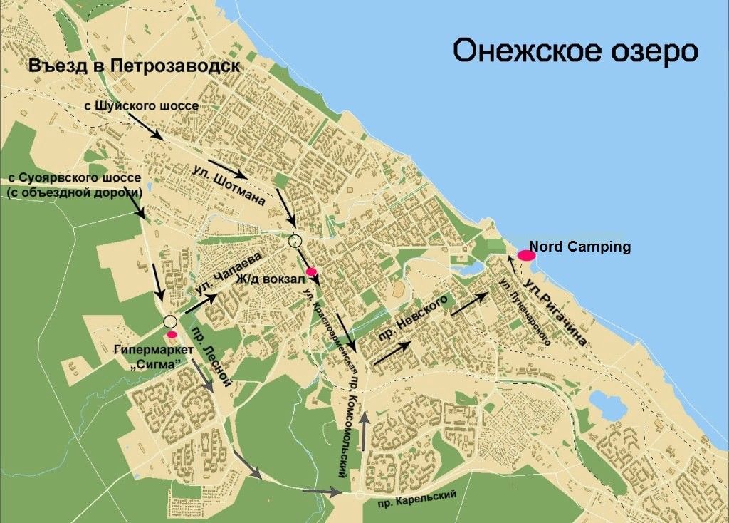 Карта петрозаводска остановки